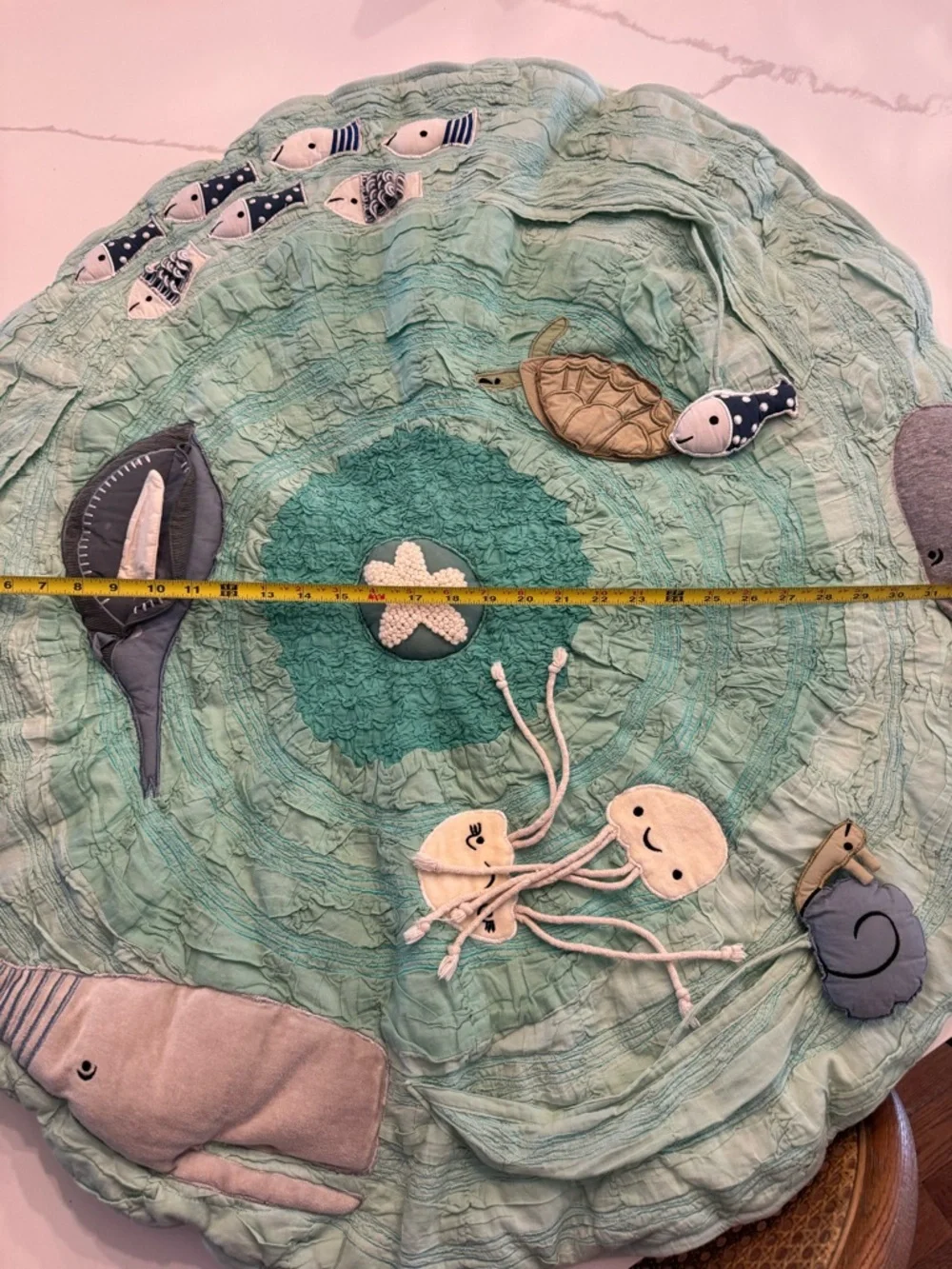 Sea Creature Play Mat - Mint Green Ocean Theme - Picture 2 of 8